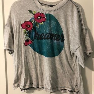 Free people flowy short sleeve graphic tee